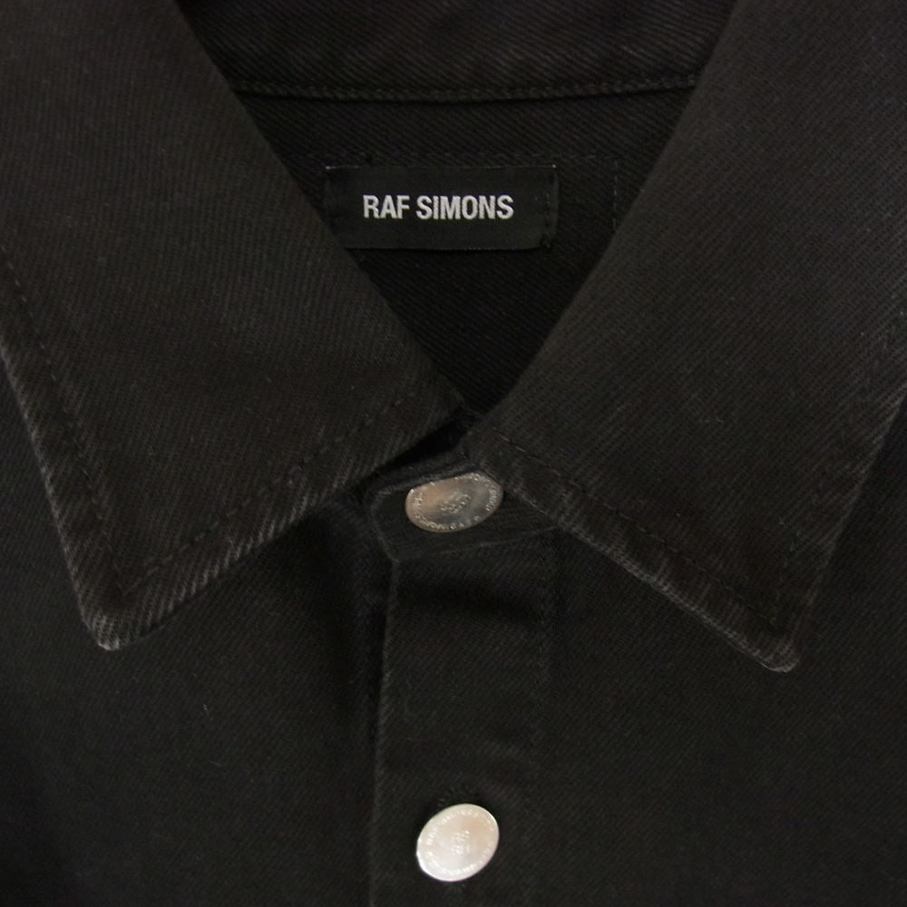 RAF SIMONS ラフシモンズ 20SS RF019577　 BIG FIT DENIM SHIRT シャツ ジャケット ブラック ブラック系 M【中古】