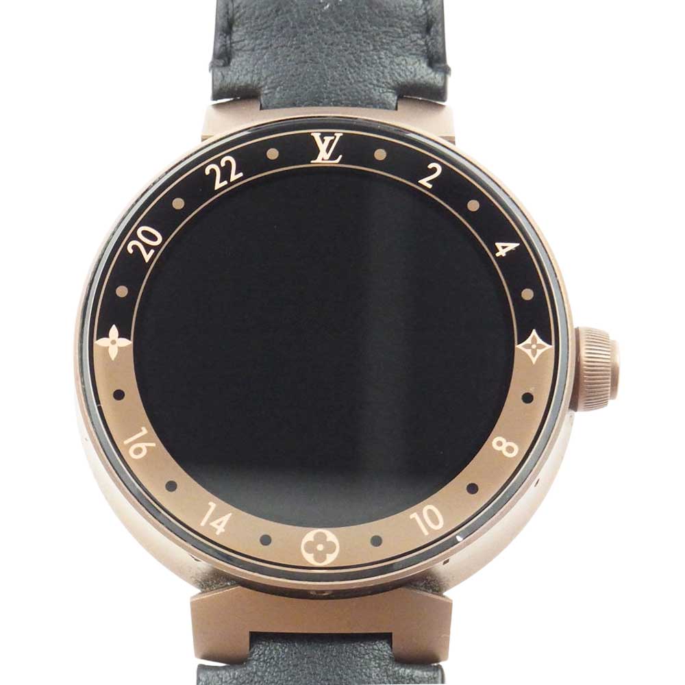 LOUIS VUITTON ルイ・ヴィトン QA05 2 タンブール ホライゾン モノグラム ベルト コネクテッド スマート ウォッチ 時計 ブラウン系【中古】
