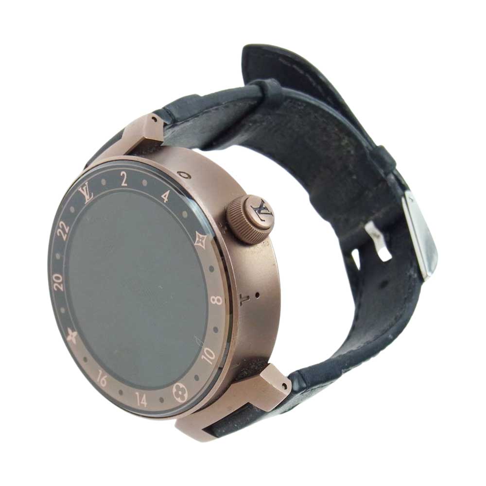 LOUIS VUITTON ルイ・ヴィトン QA05 2 タンブール ホライゾン モノグラム ベルト コネクテッド スマート ウォッチ 時計 ブラウン系【中古】