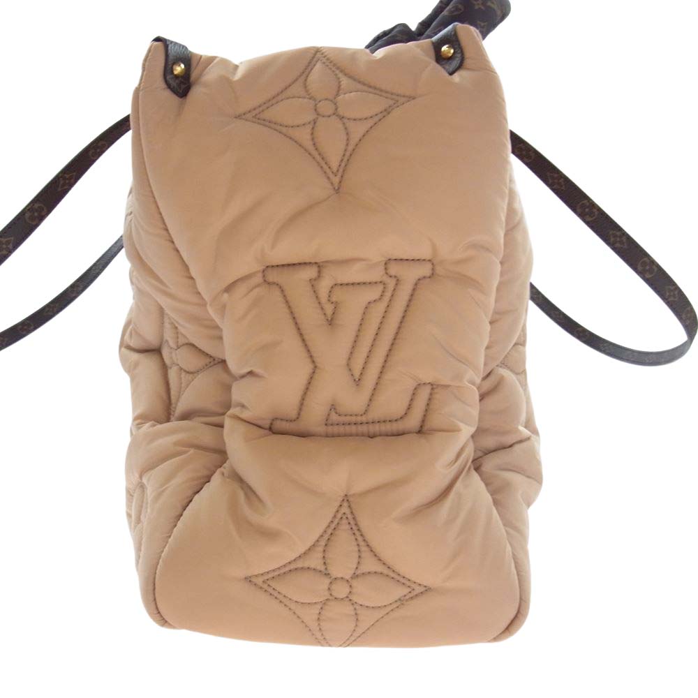 LOUIS VUITTON ルイ・ヴィトン M59007 モノグラム Vピロー オンザゴーGM リサイクルナイロン キャンバス ハンド バッグ ベージュ系【中古】