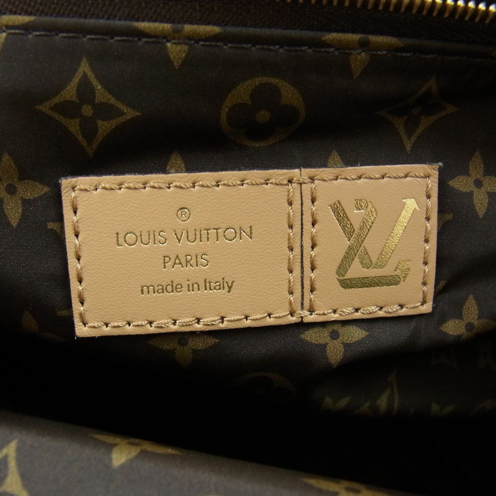 LOUIS VUITTON ルイ・ヴィトン M59007 モノグラム Vピロー オンザゴーGM リサイクルナイロン キャンバス ハンド バッグ ベージュ系【中古】