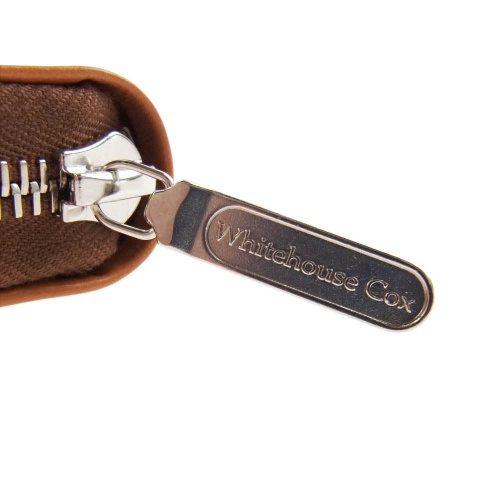 WHITE HOUSE COX ホワイトハウスコックス S2622-6 LONG ZIP WALLET NEWTON ロング ジップ ブライドル ラウンド ファスナー 長財布 ライトブラウン系【極上美品】【中古】