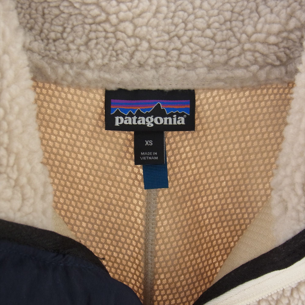 patagonia パタゴニア AW20 23056 Classic Retro X Jacket クラシック レトロX フリース ジャケット  オフホワイト系 XS【中古】