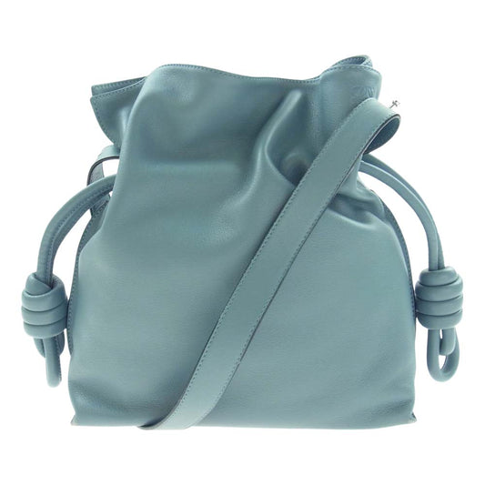 LOEWE ロエベ フラメンコ ノット スモール ショルダーバッグ 334.30.K63 クラシックカーフレザー 2WAY ハンド  トート ショルダー バッグ ライトブルー系【中古】