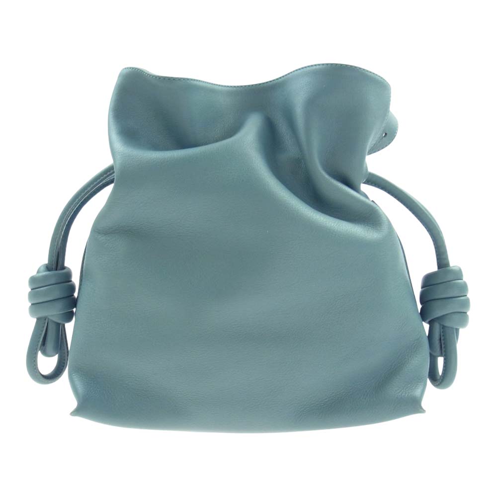 LOEWE ロエベ フラメンコ ノット スモール ショルダーバッグ 334.30.K63 クラシックカーフレザー 2WAY ハンド  トート ショルダー バッグ ライトブルー系【中古】