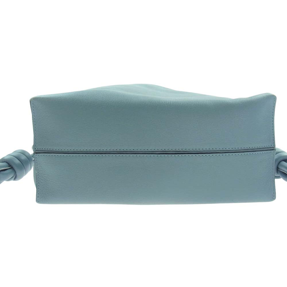 LOEWE ロエベ フラメンコ ノット スモール ショルダーバッグ 334.30.K63 クラシックカーフレザー 2WAY ハンド  トート ショルダー バッグ ライトブルー系【中古】