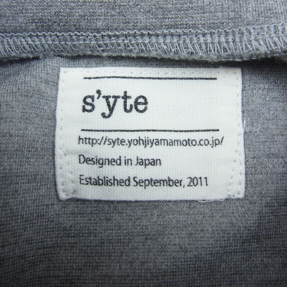 Yohji Yamamoto ヨウジヤマモト OD-T48-906 s'yte サイト ハイネック ボタン カットソー グレー系 S【中古】
