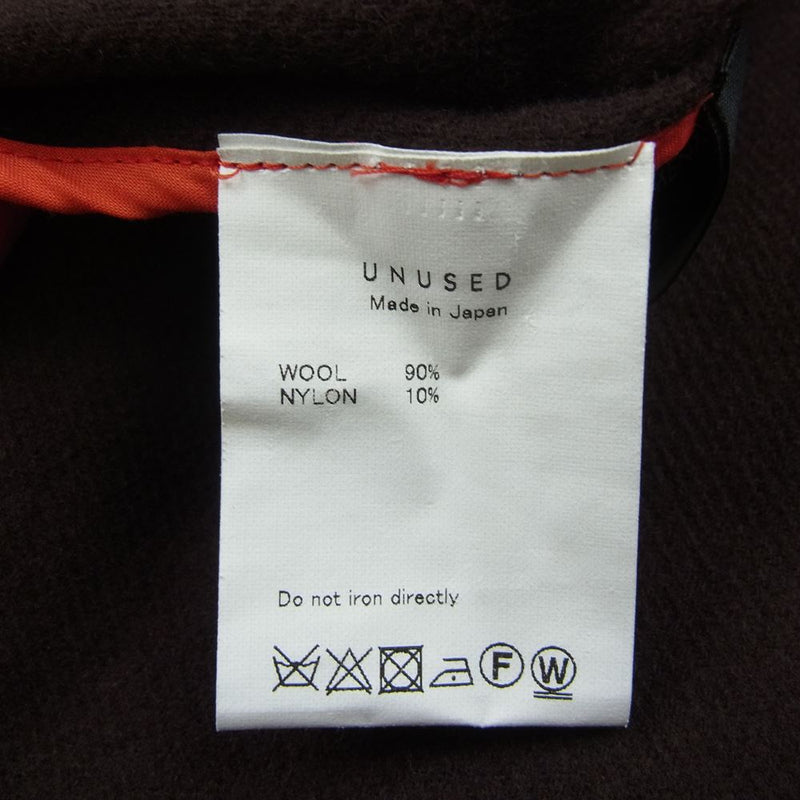 UNUSED アンユーズド × NIUKU ニウク 20AW US1894 WOOL GOWN COAT ウール ガウン コート ブラウン系 1【中古】