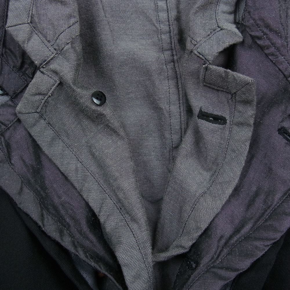 COMME des GARCONS HOMME コムデギャルソンオム AD2013 PM-J055 製品染め トリプル ドッキング レイヤード テーラード ジャケット ブラック系 S【中古】
