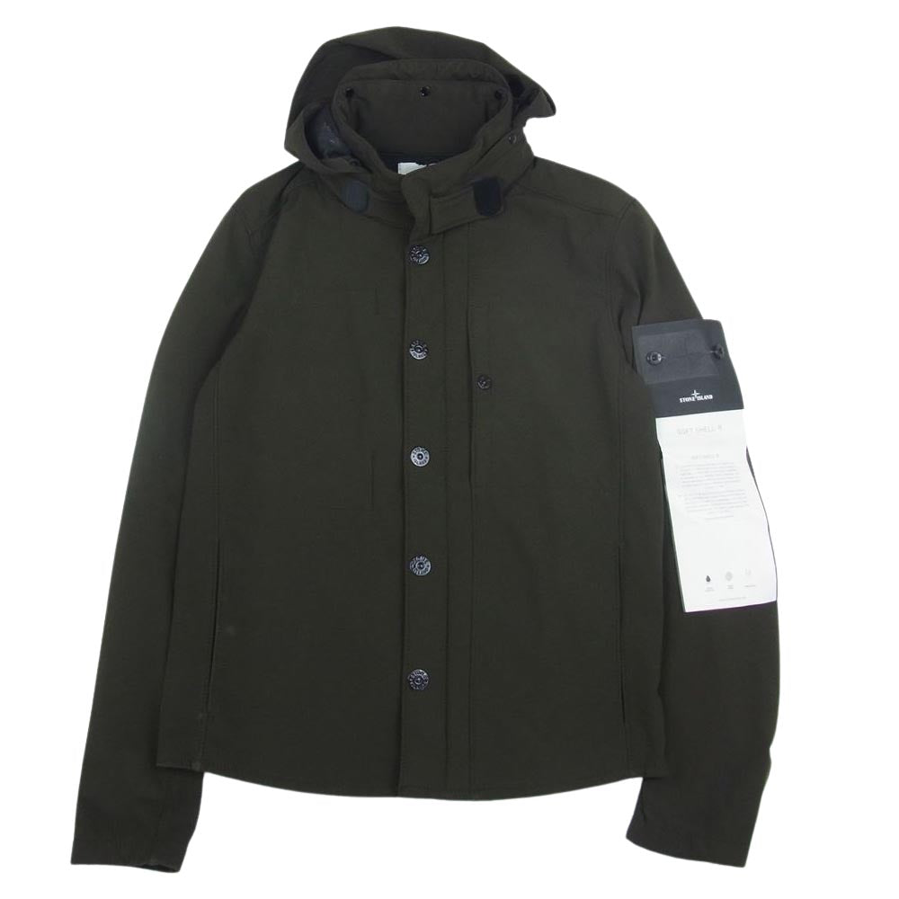 STONE ISLAND ストーンアイランド 571543822 Soft Shell-R Jacket シェル ジャケット カーキ系 S【中古】