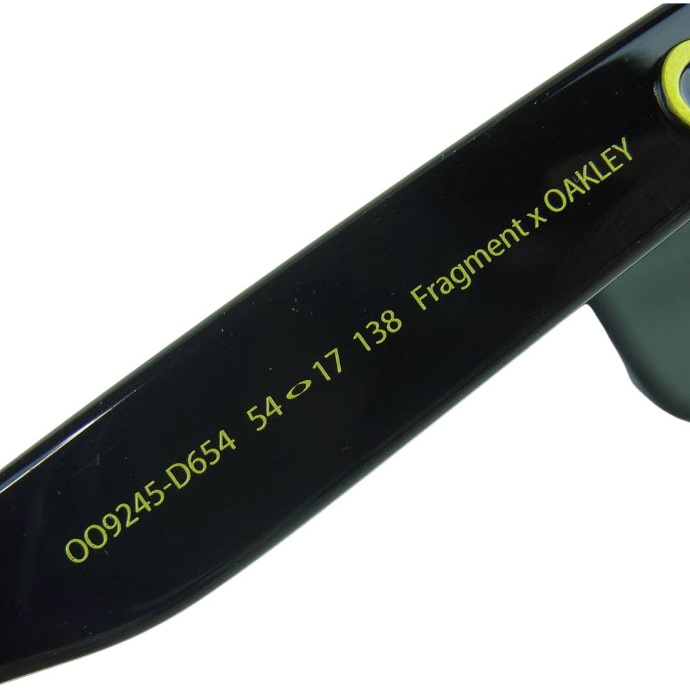 FRAGMENT DESIGN フラグメントデザイン Oakley オークリー Frogskins Polished フロッグスキン サングラス アイウェア ブラック系 54□17-138【美品】【中古】