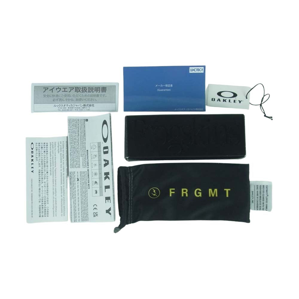 FRAGMENT DESIGN フラグメントデザイン Oakley オークリー Frogskins Polished フロッグスキン サングラス アイウェア ブラック系 54□17-138【美品】【中古】