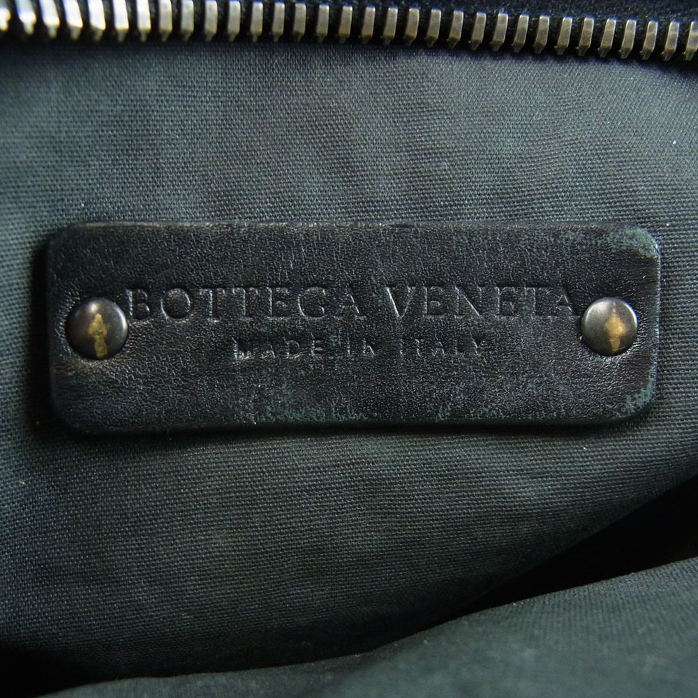 BOTTEGAVENETA ボッテガヴェネタ 163313 イントレチャート 斜め掛け ショルダー バッグ ポシェット イタリア製 ブラック系【中古】