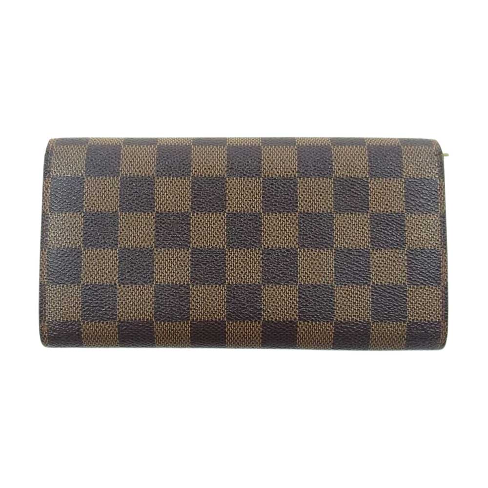 LOUIS VUITTON ルイ・ヴィトン N61734 ポルトフォイユ サラ ダミエ 二つ折り 長財布 ブラウン系【中古】