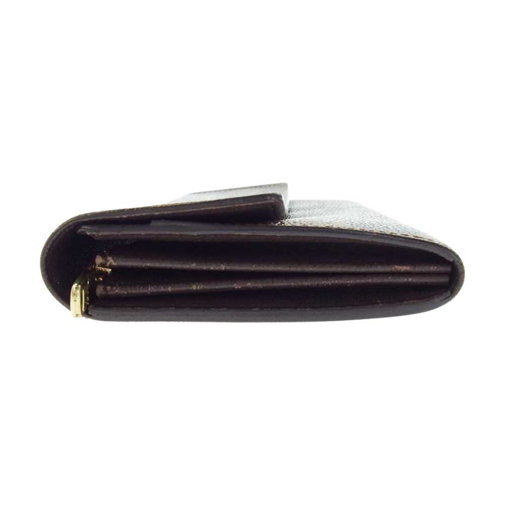 LOUIS VUITTON ルイ・ヴィトン N61734 ポルトフォイユ サラ ダミエ 二つ折り 長財布 ブラウン系【中古】