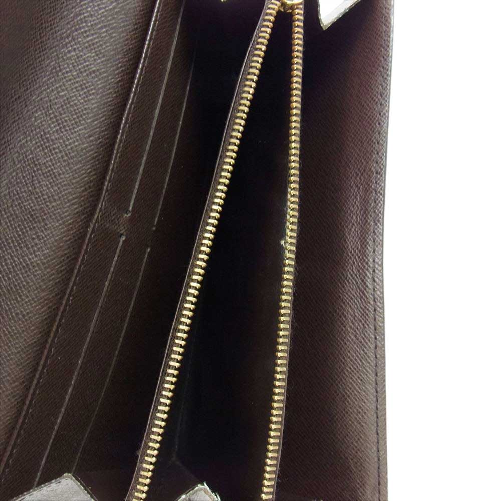 LOUIS VUITTON ルイ・ヴィトン N61734 ポルトフォイユ サラ ダミエ 二つ折り 長財布 ブラウン系【中古】