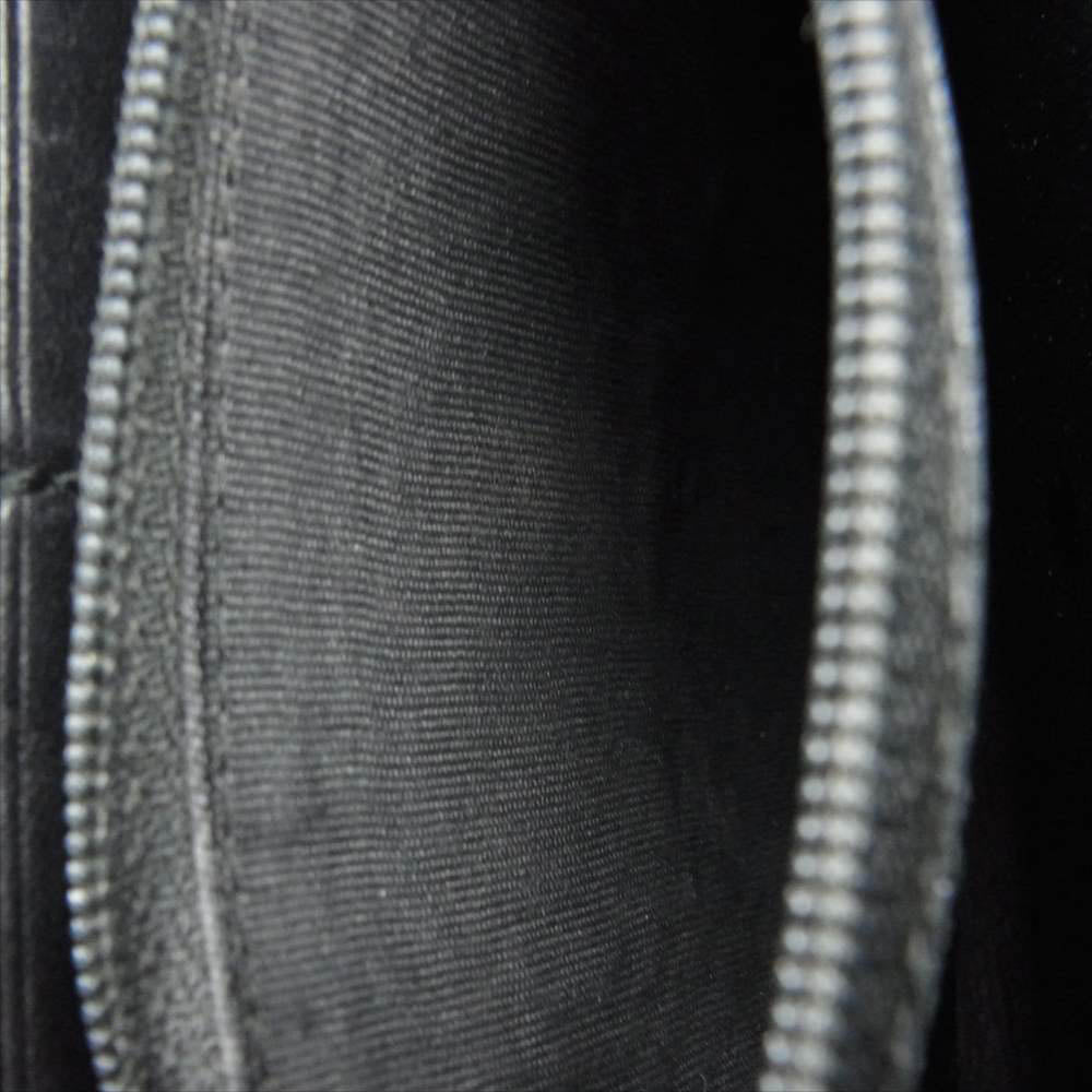 GUCCI グッチ GG柄 レザー ラウンドファスナー ウォレット 長財布 ブラック系【中古】