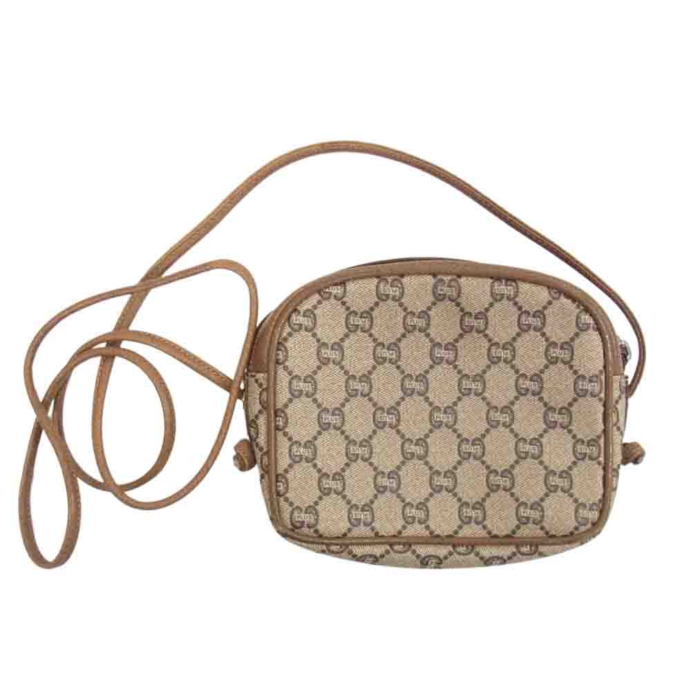 GUCCI グッチ オールドグッチ GG プラス ショルダー バッグ ブラウン系【中古】