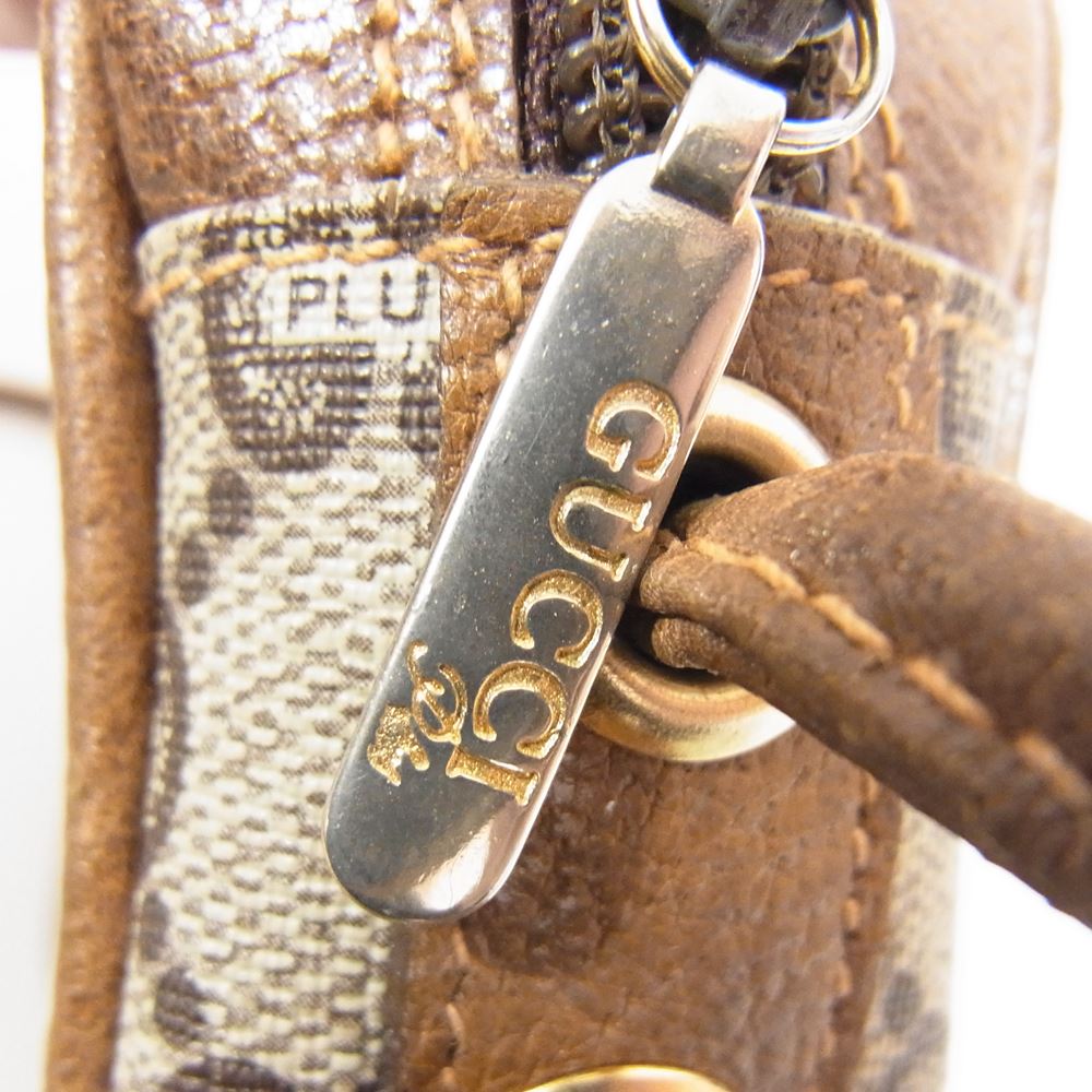 GUCCI グッチ オールドグッチ GG プラス ショルダー バッグ ブラウン系【中古】