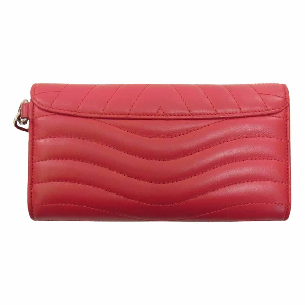 LOUIS VUITTON ルイ・ヴィトン M63964 ポルトフォイユ ロン ニューウェーブ キルティング 財布 ウォレット レッド系【中古】