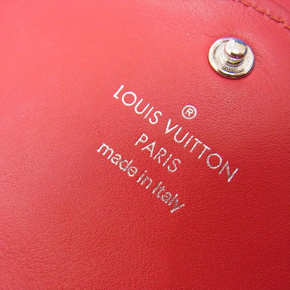 LOUIS VUITTON ルイ・ヴィトン M63964 ポルトフォイユ ロン ニューウェーブ キルティング 財布 ウォレット レッド系【中古】