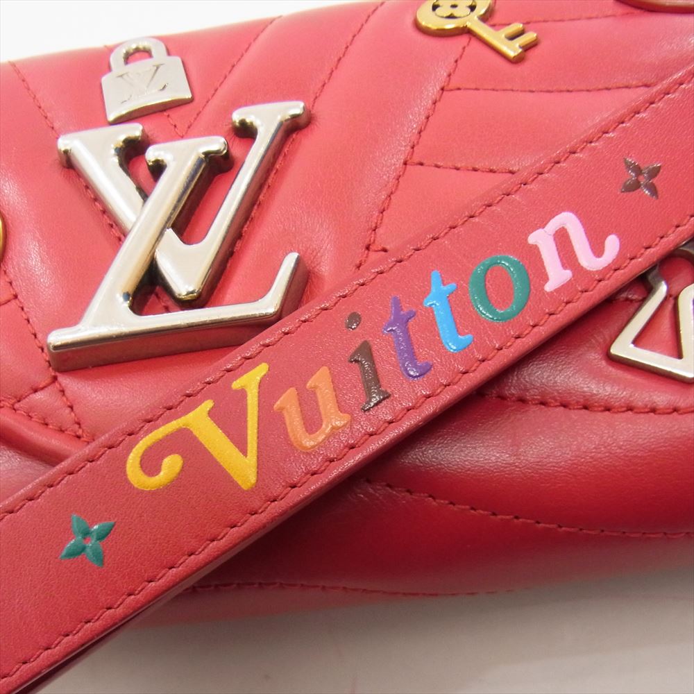 LOUIS VUITTON ルイ・ヴィトン M63964 ポルトフォイユ ロン ニューウェーブ キルティング 財布 ウォレット レッド系【中古】