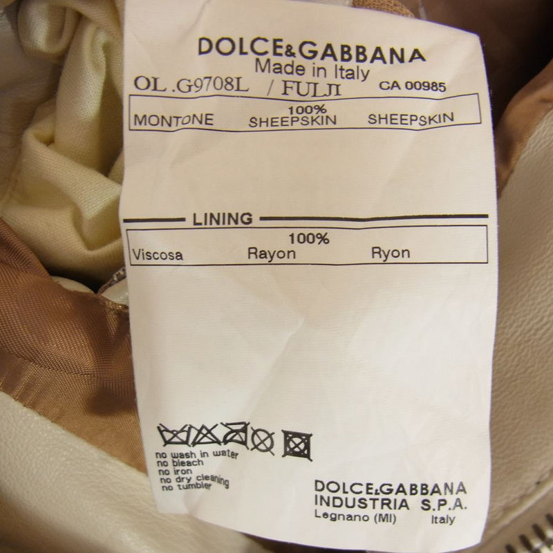 DOLCE&GABBANA ドルチェアンドガッバーナ イタリア製 シープスキン