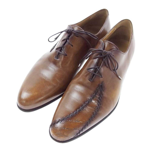 Berluti ベルルッティ アレッサンドロ オルガライン カリグラフィー レザー ドレス シューズ ブラウン系 6.5【中古】