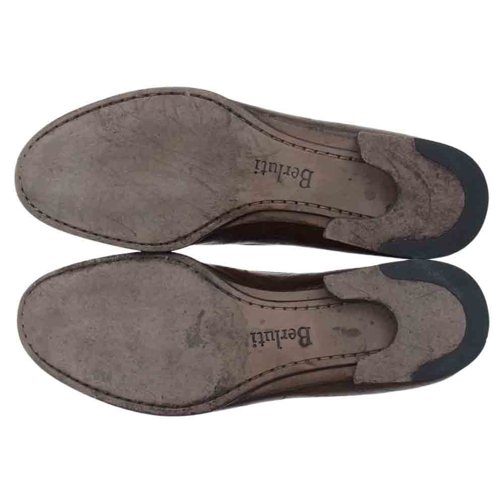 Berluti ベルルッティ フェデリコ カリグラフィ レザー ローファー スリッポン シューズ ブラウン系 36【中古】