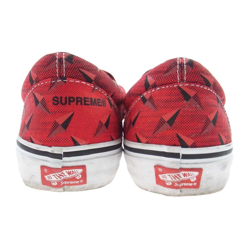 Supreme シュプリーム 19SS VN0A347VTEH × Vans バンズ Diamond Plate Slip-On Pro ダイヤモンド プレート スリッポン レッド系 28.5ｃｍ【中古】
