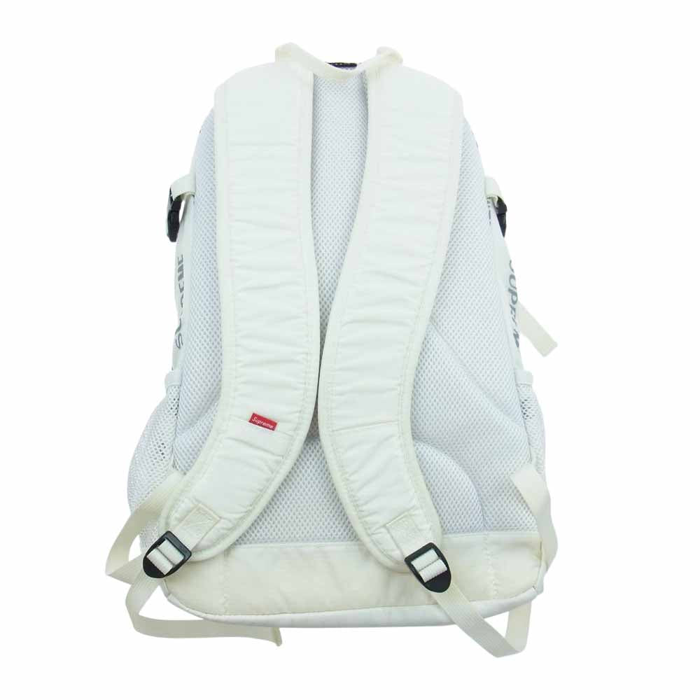 Supreme シュプリーム 16AW  3M Reflective Repeat Backpack ボックス ロゴ リフレクティブ バックパック オフホワイト系【中古】
