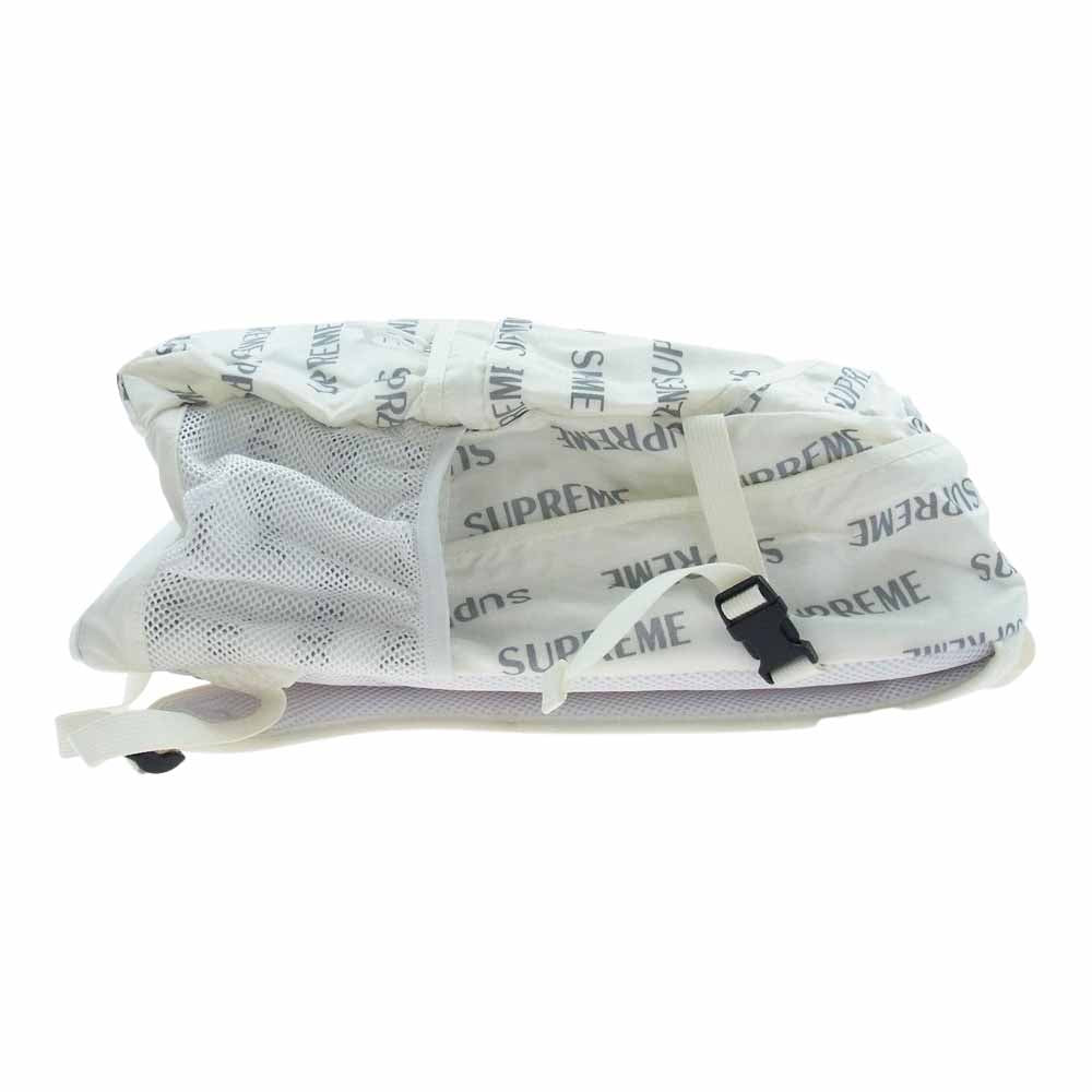 Supreme シュプリーム 16AW  3M Reflective Repeat Backpack ボックス ロゴ リフレクティブ バックパック オフホワイト系【中古】