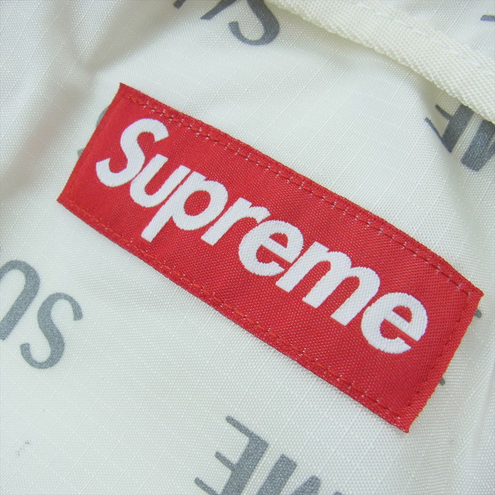 Supreme シュプリーム 16AW  3M Reflective Repeat Backpack ボックス ロゴ リフレクティブ バックパック オフホワイト系【中古】