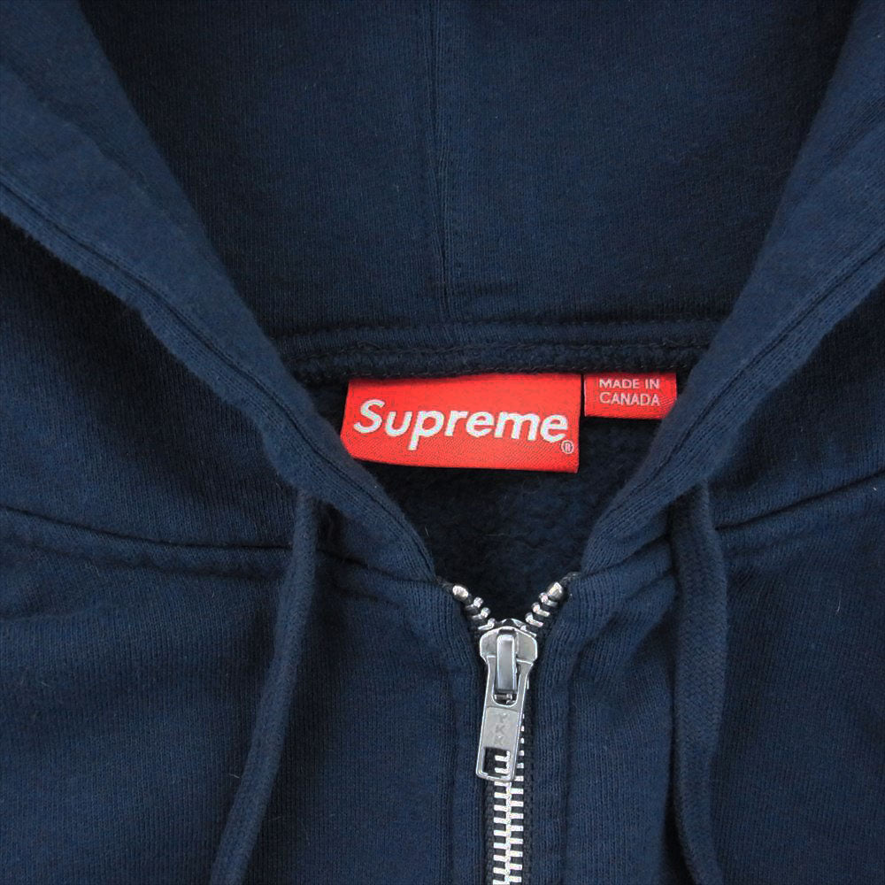 Supreme シュプリーム 19SS Star Zip Up Sweatshirt スター ロゴ ジップ アップ フーデット スウェット ネイビー系 L【中古】