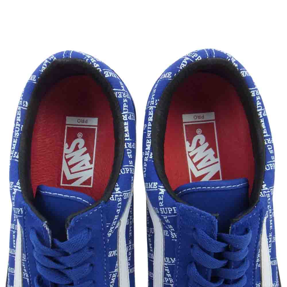 Supreme シュプリーム 20AW VN0A45JC2YX × Vans バンズ Old Skool Pro オールド スクール スニーカー ブルー系 28.5cm【美品】【中古】