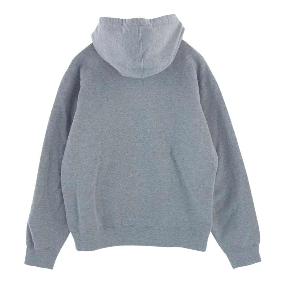 Supreme シュプリーム 19SS Small Box Zip Hooded Sweatshirt ラバー スモール ボックス ロゴ ジップ フーデット スウェット グレー系 L【中古】