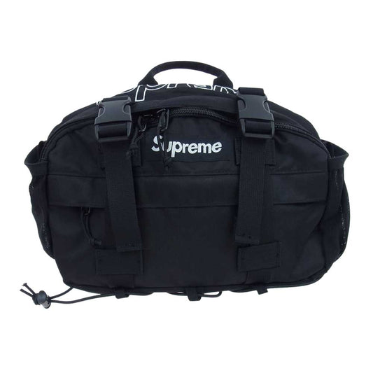 Supreme シュプリーム 19AW Waist Bag Black ボックスロゴ ウエスト バッグ ショルダーバッグ ブラック系【美品】【中古】