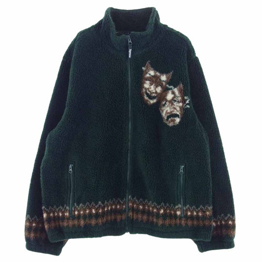 Supreme シュプリーム 20SS Drama Mask Fleece Jacket Green ドラマ マスク 2フェイス フリース ジャケット グリーン系【中古】