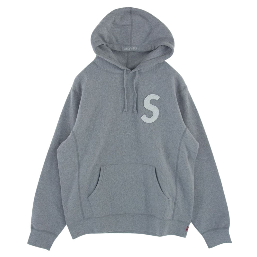 Supreme シュプリーム 20SS S Logo Hooded Sweatshirt Sロゴ フーデット プル オーバー パーカー スウェット  グレー グレー系 L【中古】