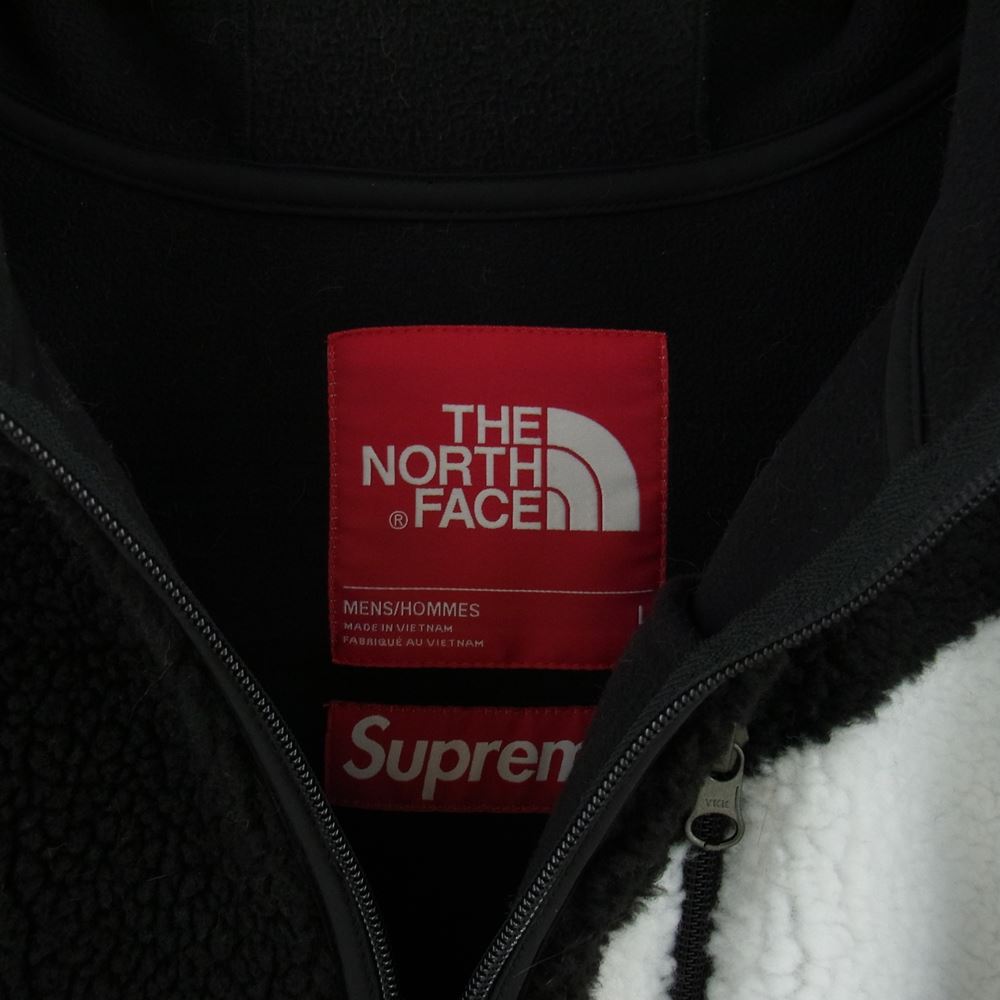 Supreme シュプリーム 20AW × THE NORTH FACE ノースフェイス S Logo Hooded Fleece Jacket S ロゴフーデッド フリース ジャケット ブラック系 L【中古】