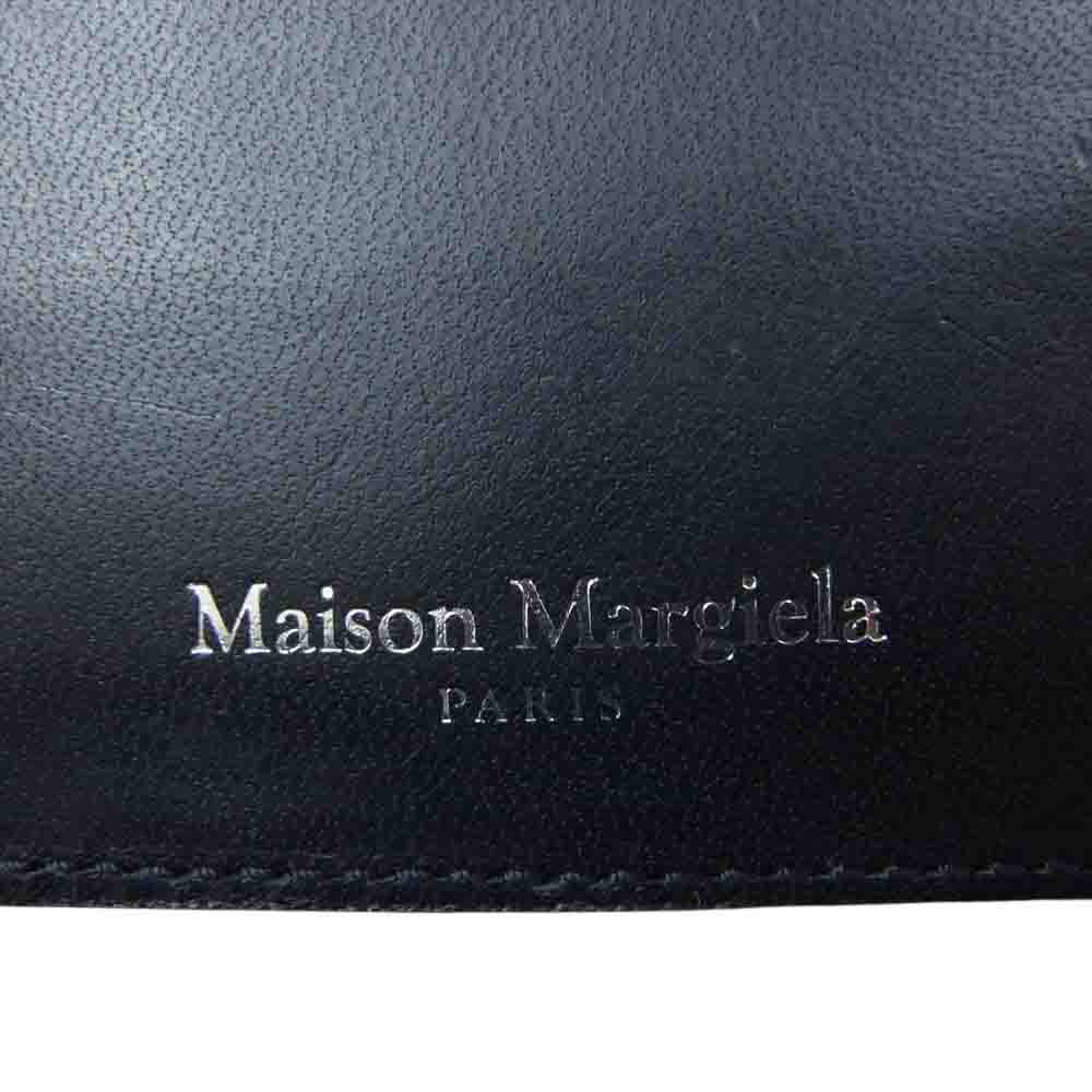 MAISON MARGIELA メゾンマルジェラ S35UI0435 P2714 BI-FOLD WALLET スムースレザー 二つ折り 財布 ブラック系【美品】【中古】