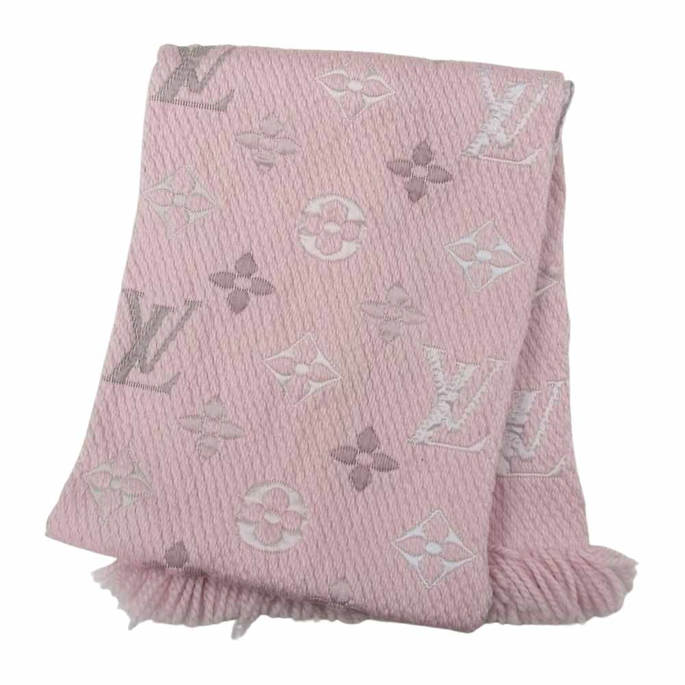 LOUIS VUITTON ルイ・ヴィトン M73057 エシャルプ ロゴマニア モノグラム マフラー クリスタルピンク ピンク系【中古】