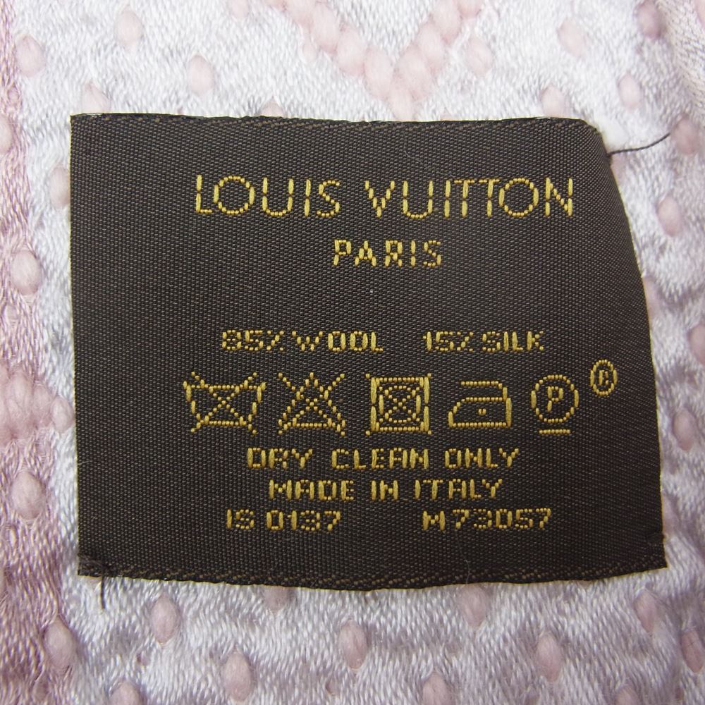 LOUIS VUITTON ルイ・ヴィトン M73057 エシャルプ ロゴマニア モノグラム マフラー クリスタルピンク ピンク系【中古】