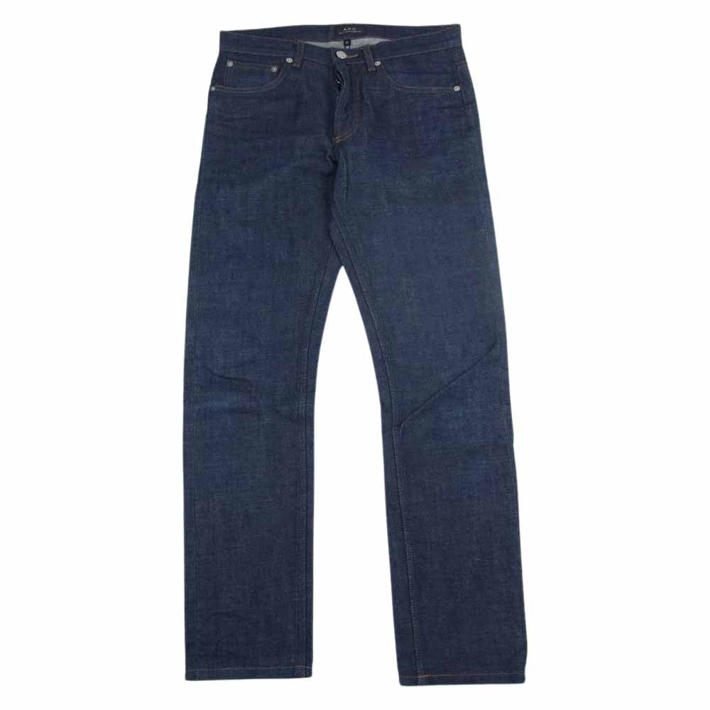 A.P.C. アーペーセー ニュースタンダード 赤耳 セルビッジ リジット ボタンフライ デニム パンツ インディゴブルー系 27【美品】【中古】
