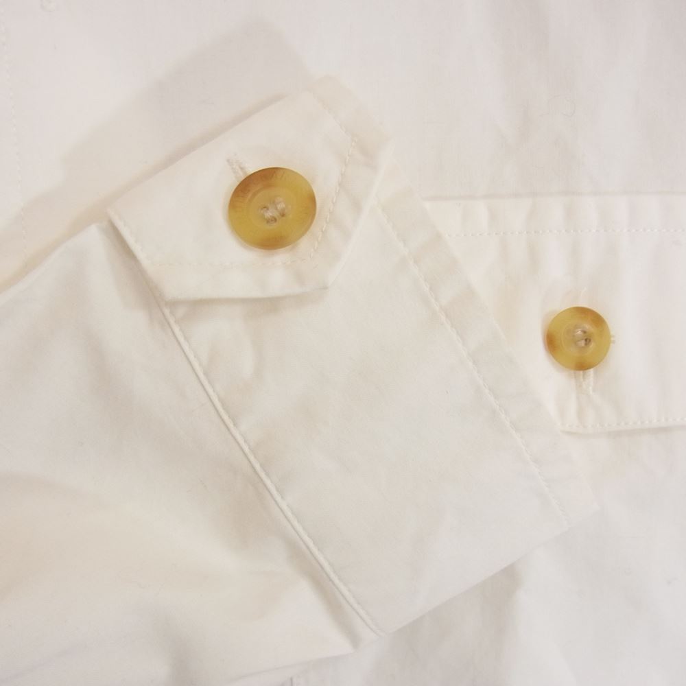 クイルプモードエアーティザン Chambers 高密度オックスフォード バンドカラー 長袖 シャツ ホワイト系 S【中古】