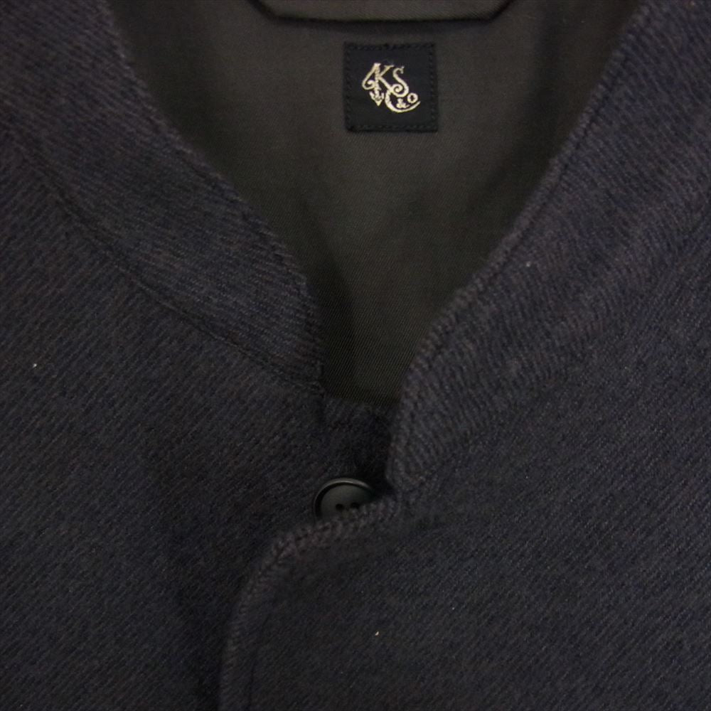 キャプテン サンシャイン KS8FJK11 Butcher JK S140 ウールビエラ シャツ ジャケット ネイビー系 38【中古】