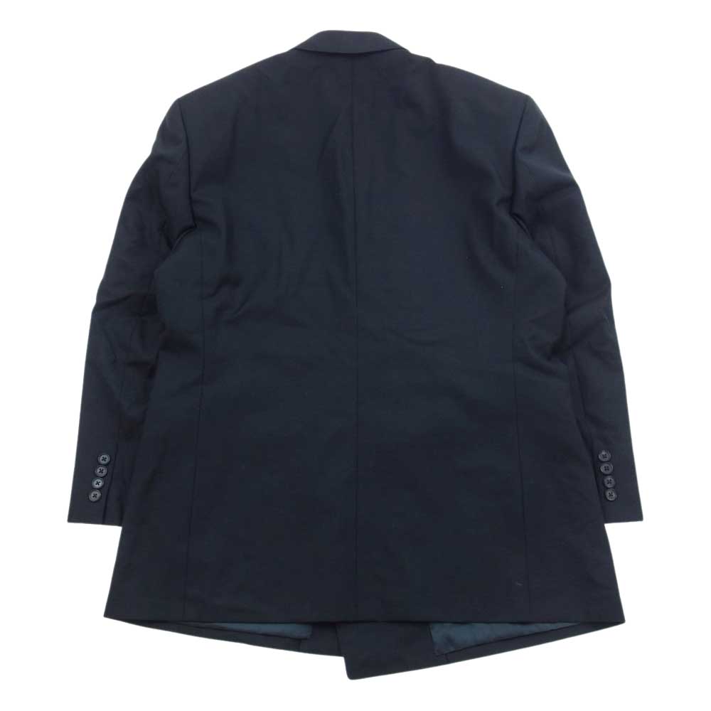 Aquascutum アクアスキュータム 7086102 ウール ダブル ジャケット スラックス セットアップ ブラック 98AB6 ※ネーム刺?跡あり ブラック系【中古】