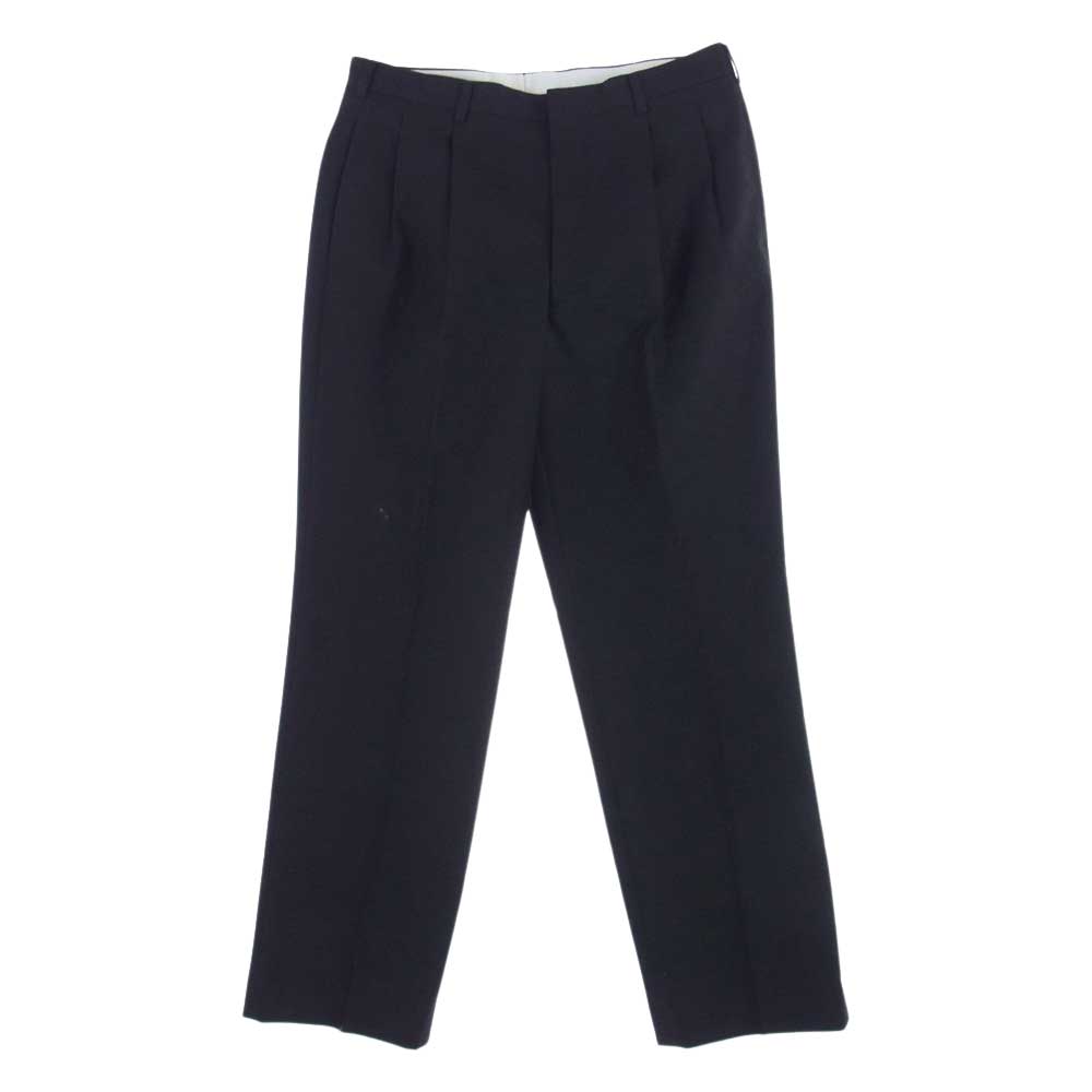 Aquascutum アクアスキュータム 7086102 ウール ダブル ジャケット スラックス セットアップ ブラック 98AB6 ※ネーム刺?跡あり ブラック系【中古】