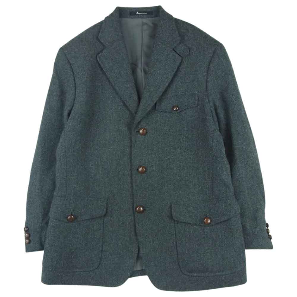 Aquascutum アクアスキュータム 6006506-97 テーラード ジャケット ウール コート 日本製 グレー系 M【中古】
