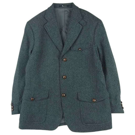 Aquascutum アクアスキュータム 6006506-97 テーラード ジャケット ウール コート 日本製 グレー系 M【中古】